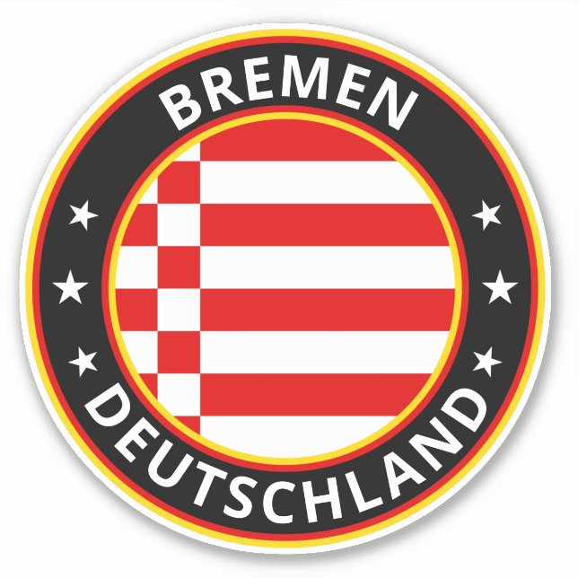 Global Traveller - Bremen, Deutschland (Edit) Stic Aufkleber (Vorderseite)