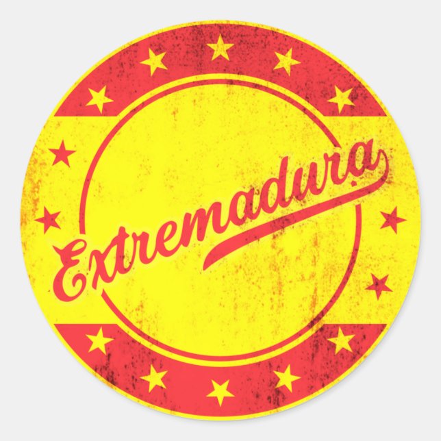 Global Traveller - Extremadura, Spanien Runder Aufkleber (Vorderseite)