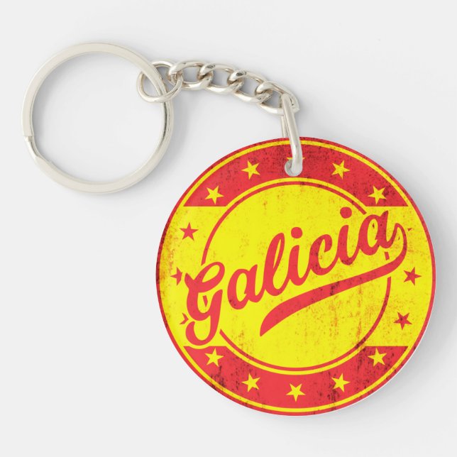 Global Traveller - Galicien, Spanien Schlüsselanhänger (Vorderseite)