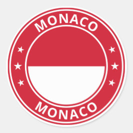 Global Traveller - Monaco Runder Aufkleber
