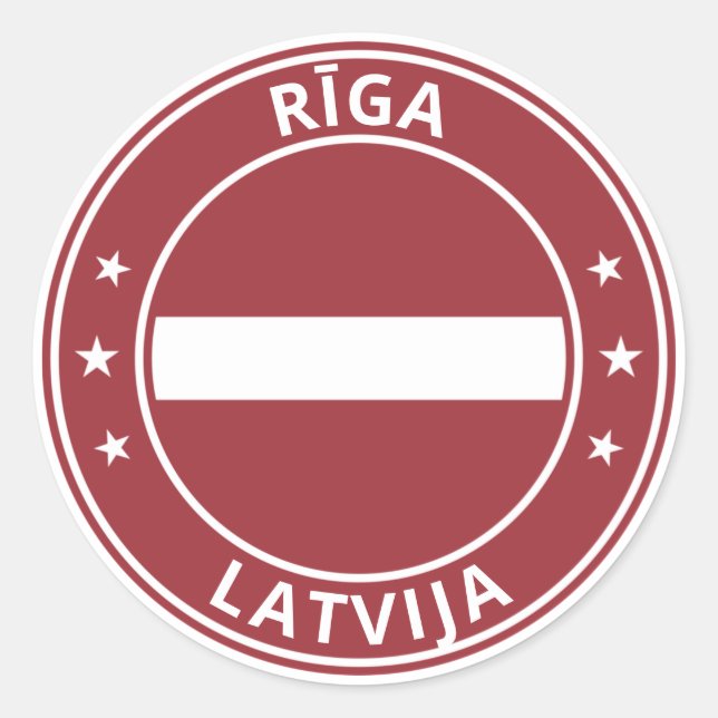 Global Traveller - Rīga | Riga, Latvija | Lettland Runder Aufkleber (Vorderseite)