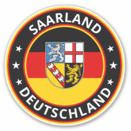 Global Traveller - Saarland, Deutschland (Edit) Aufkleber