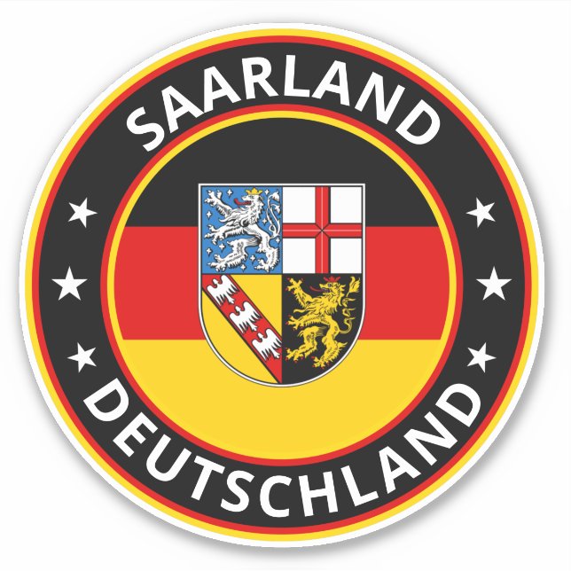 Global Traveller - Saarland, Deutschland (Edit) Aufkleber (Vorderseite)