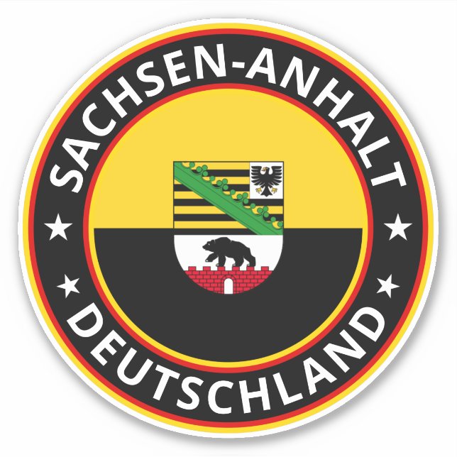Global Traveller - Sachsen-Anhalt, Deutschland Sti Aufkleber (Vorderseite)