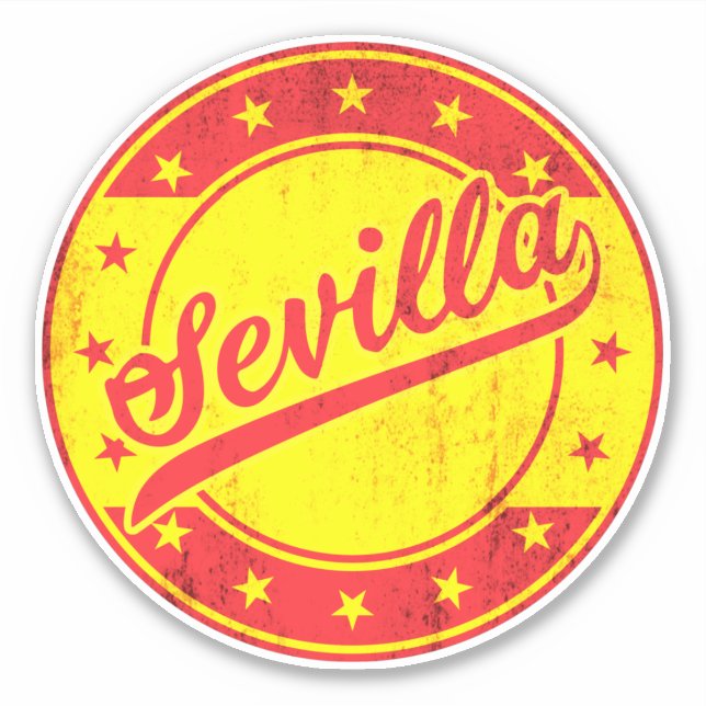 Global Traveller - Sevilla, Spanien Aufkleber (Vorderseite)