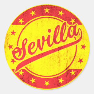 Global Traveller - Sevilla, Spanien Runder Aufkleber