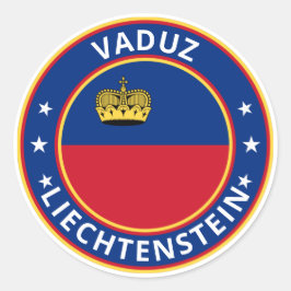 Global Traveller - Vaduz, Liechtenstein Runder Aufkleber