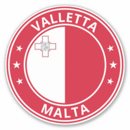 Global Traveller - Valletta, Malta Aufkleber