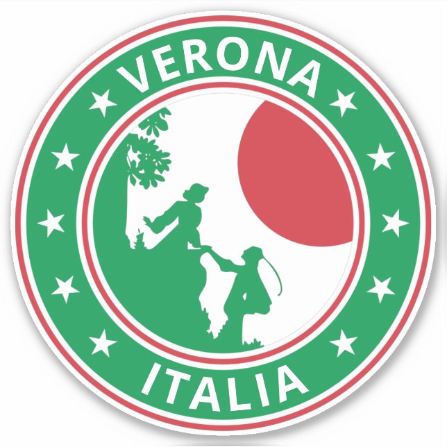 Global Traveller - Verona, Italien Aufkleber (Vorderseite)