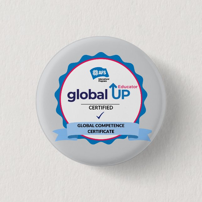 Global Up Educational Abzeichen Button (Vorderseite)
