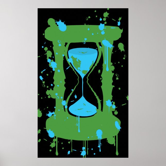 Global Warming Hourglass Poster (Vorne)