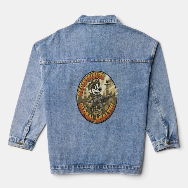 Global Wealth Badger Denim Jacket (Verso)