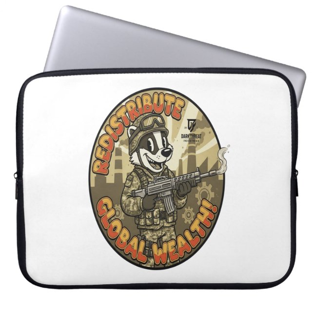 Global Wealth Badger Laptop Sleeve (Vorderseite)