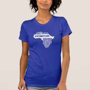 Globale Aktion Ruanda in den mehrfachen Farben T-Shirt