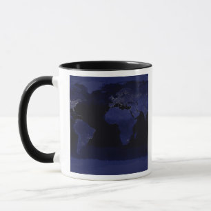 Globale Ansicht die Stadt-der Lichter der Erde Tasse