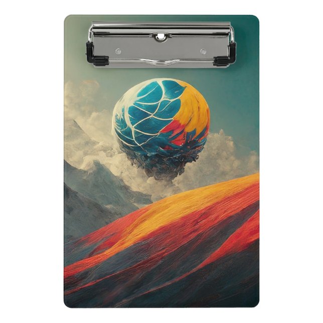 Globale Cloud Mini Klemmbrett (Vorderseite)