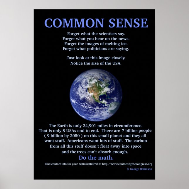 Globale Erwärmung 28" x 20", Value Poster Paper (Vorne)