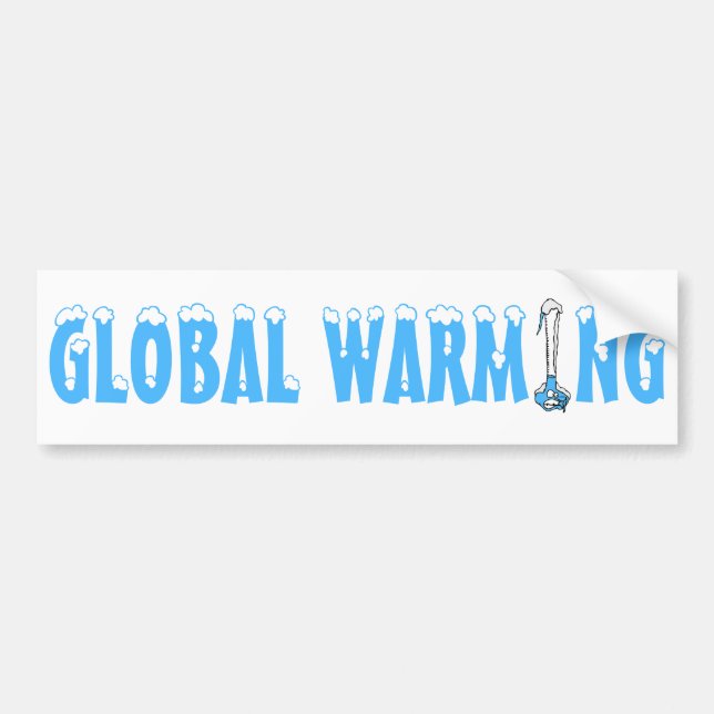 Globale Erwärmung Autoaufkleber (Vorne)