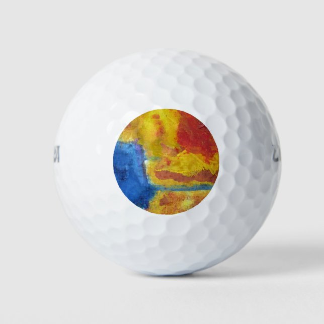 Globale Erwärmung des Klimawandels Orange Blue abs Golfball (Vorderseite)