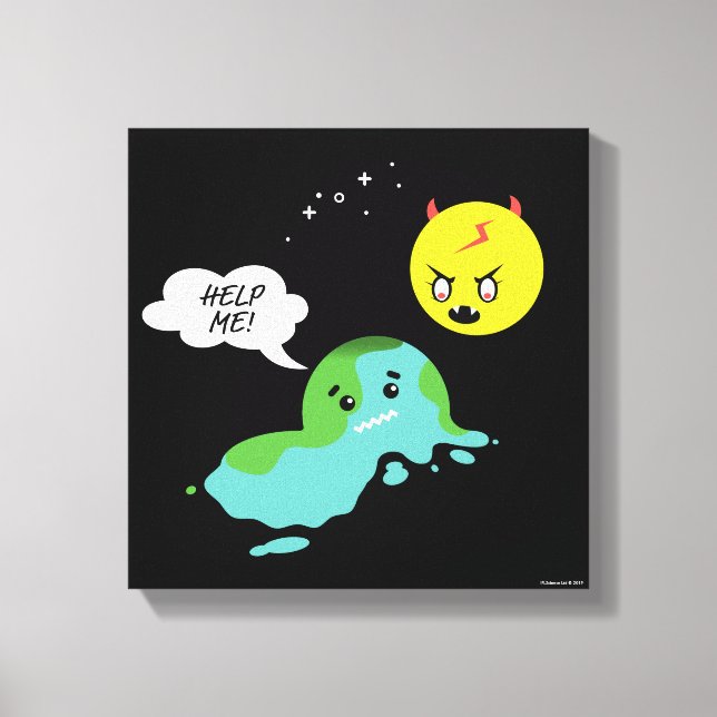 Globale Erwärmung Leinwanddruck (Vorderseite)