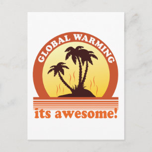 globale Erwärmung Postkarte