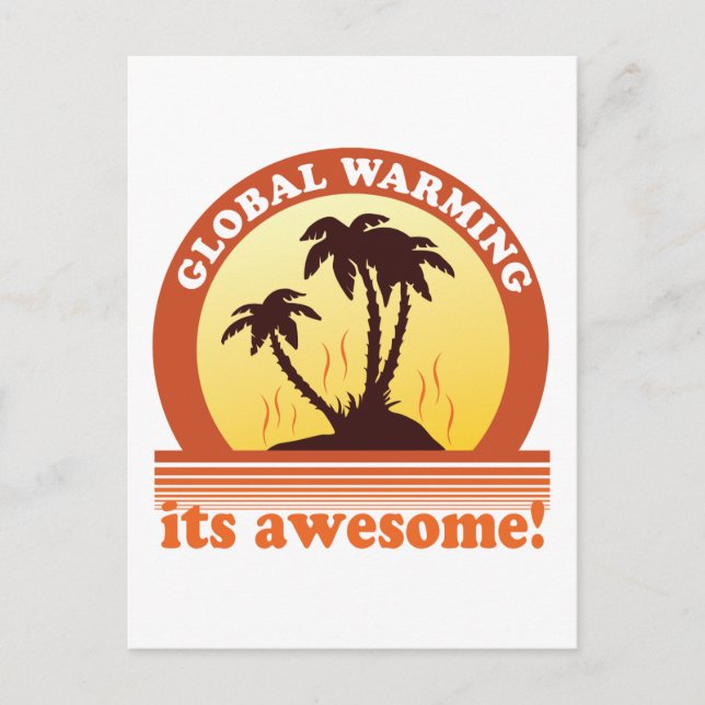 globale Erwärmung Postkarte (Vorderseite)