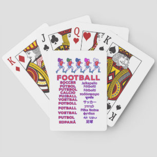 Globale Frauenfußball-Mehrsprachige Namen Sportfan Spielkarten
