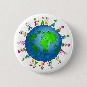 Globale Geburt Christis-Kinder Button