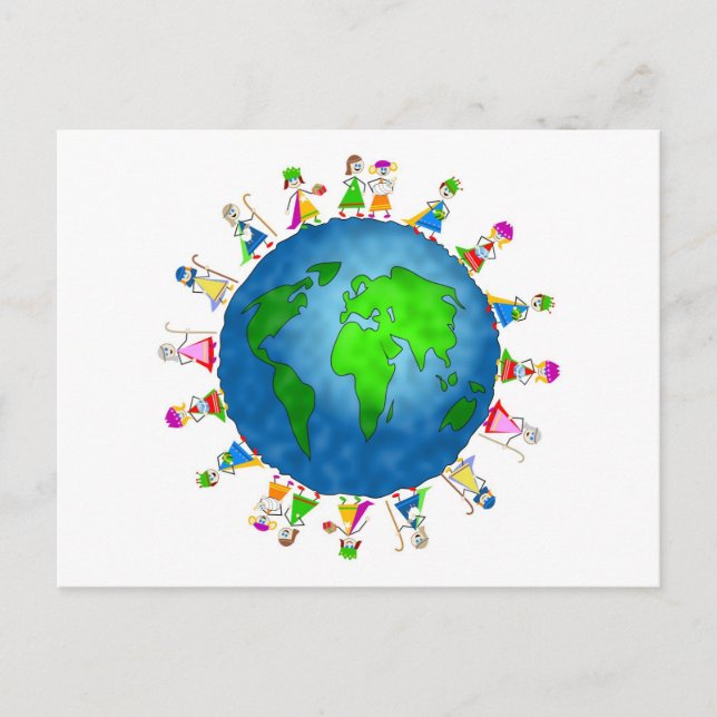 Globale Geburtskids Postkarte (Vorderseite)