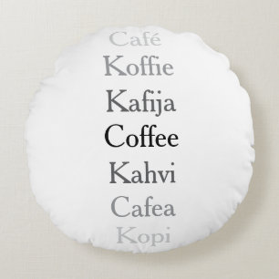 Globale Kaffee Rundes Kissen
