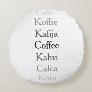 Globale Kaffee Rundes Kissen