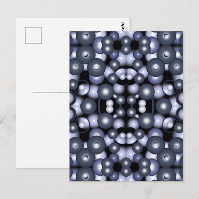 Globale konzentrische Zirkel-Orbitalkunst Abstrakt Postkarte (Vorne/Hinten)