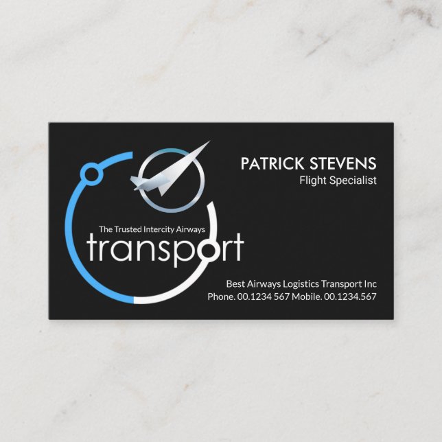 Globale Luftfahrt Visitenkarte (Vorderseite)