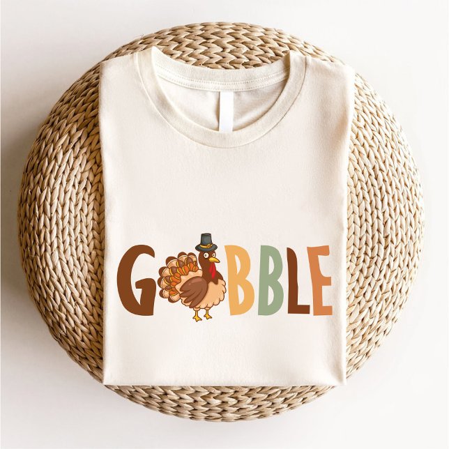 Globale Niedliche Türkei Herbst Erntedank T-Shirt (Gobble Cute Turkey Autumn Thanksgiving T-Shirt)