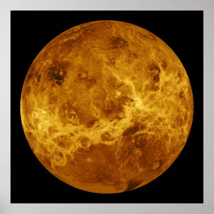 Globale Oberfläche des Planeten Venus Poster