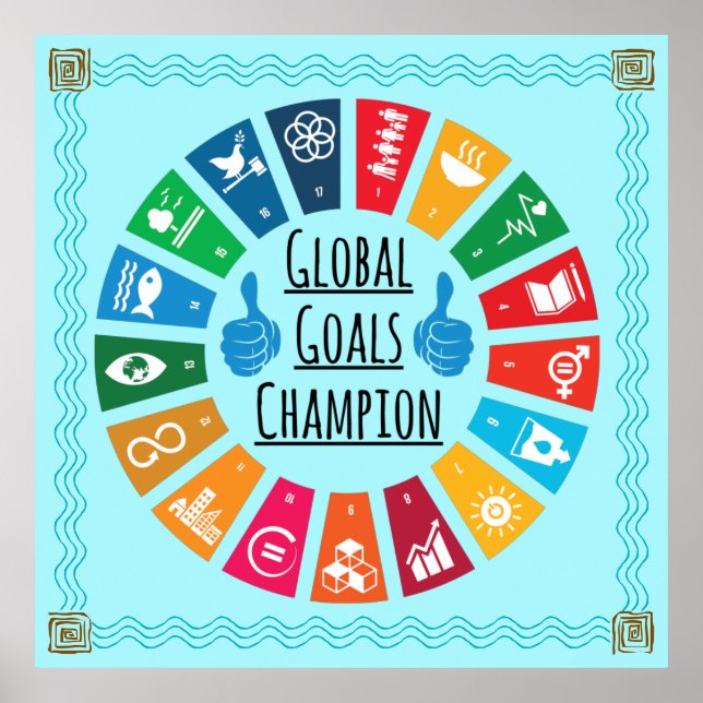 Globale Ziele Champion Poster Drucke Wanddekoratio (Vorne)