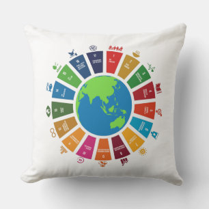 Globale Ziele UN 2030-Kopfkissen Kissen