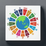 Globale Ziele UNO 2030 Fotoplatte<br><div class="desc">Global Goals UN 2030 Plaques & Signs</div>