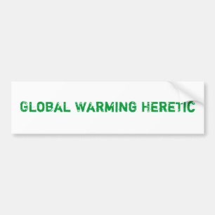 Globaler Erwärmungs-Häretiker Autoaufkleber