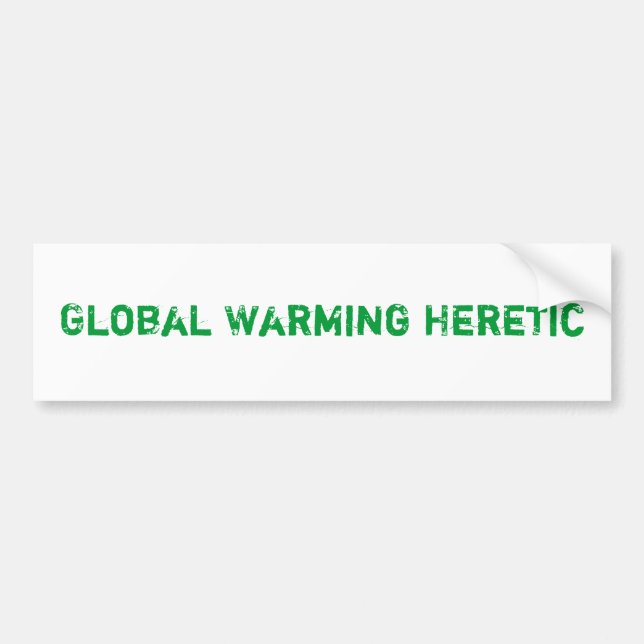 Globaler Erwärmungs-Häretiker Autoaufkleber (Vorne)