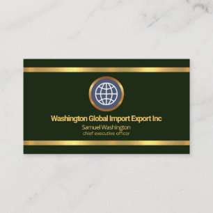 Globaler Export von einfachem grünem Gold grenzt  Visitenkarte