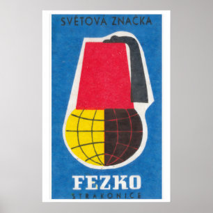 Globaler Fez-Hut - Matchbox-Druck - Ästhetische Wa Poster