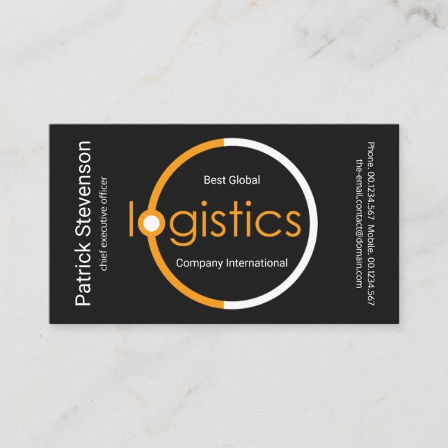 Globaler Logistiksatelliten-Design-Transport-Servi Visitenkarte (Vorderseite)