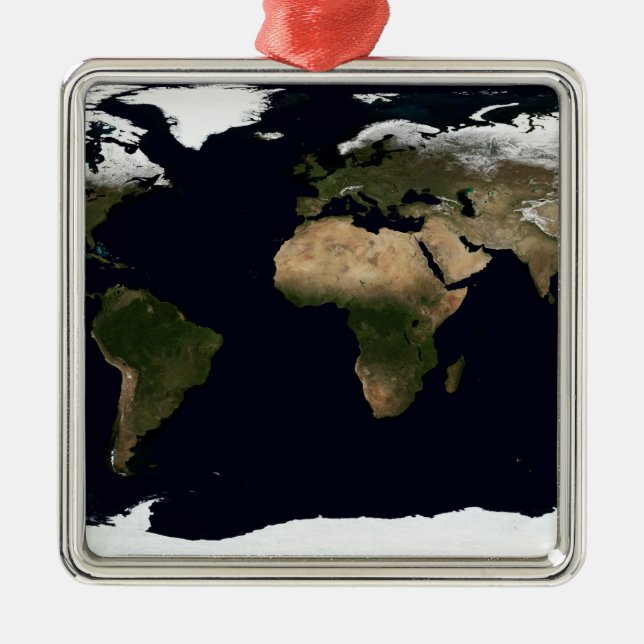 Globales Bild unserer Welt Ornament Aus Metall (Vorne)