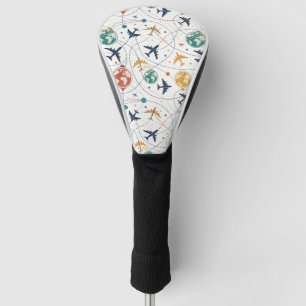 Globales Reiseflugmuster (2) Golf Headcover