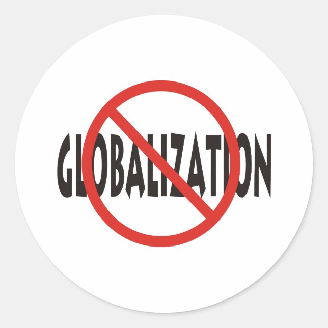 Globalisierungsbekämpfung Runder Aufkleber (Vorderseite)
