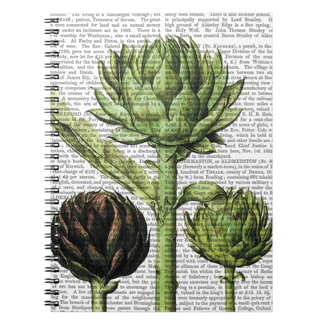 Globe Artichoke Print 2 Notizblock (Vorderseite)
