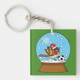 Globe de neige avec un moineau mignon jouant au so