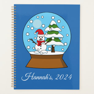 Globe des neiges avec Snowman et Pine Tree   Perso