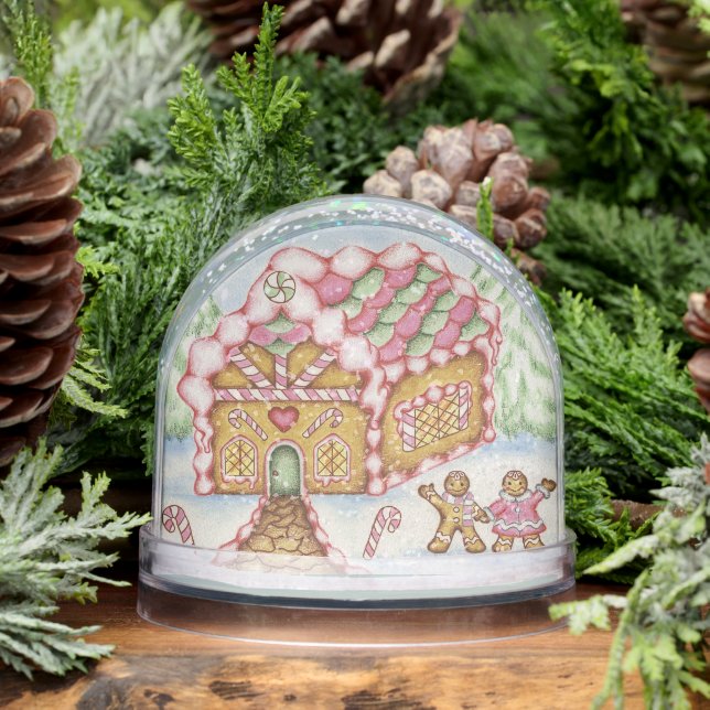 Globe des neiges de la maison de pain d'épice (Hiver)